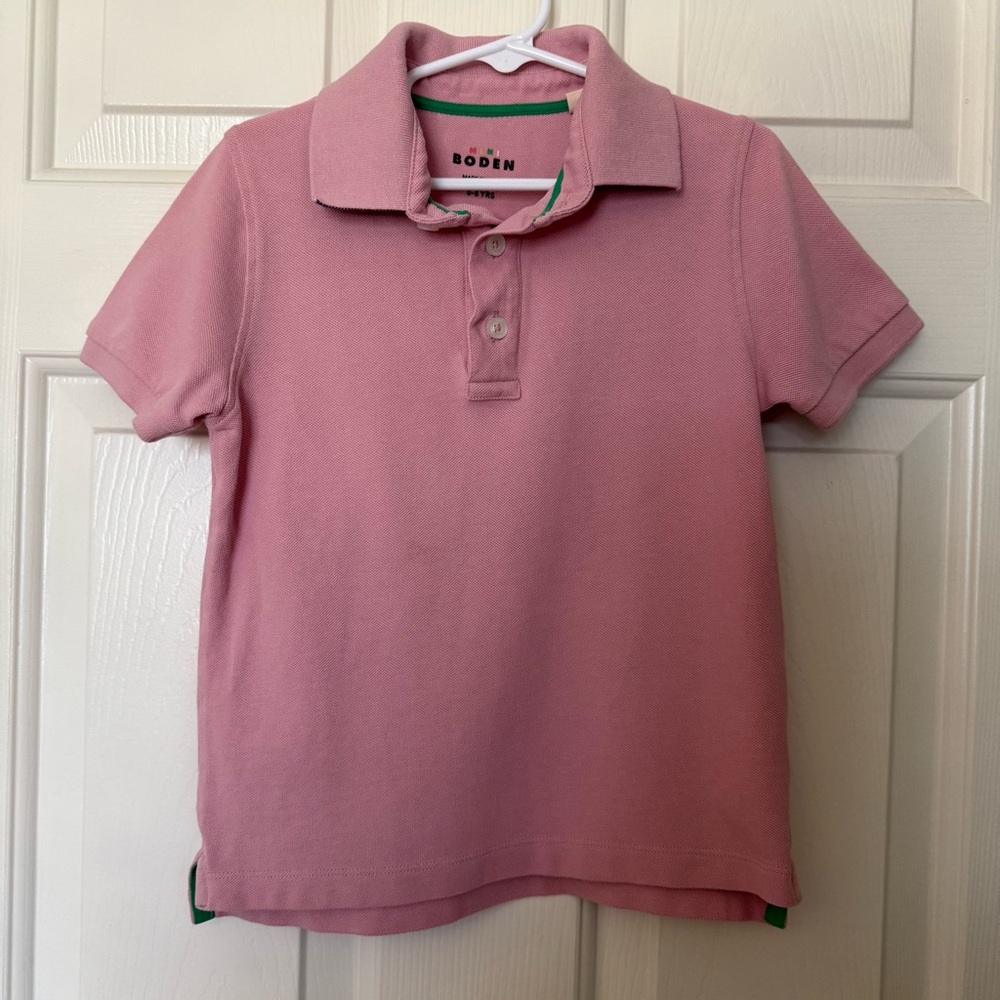 Mini Boden Light Pink Kids Polo Shirt